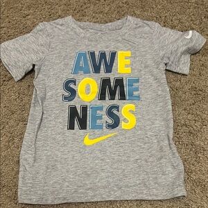 Nike Kids Gray T-Shirt with Graphic Print